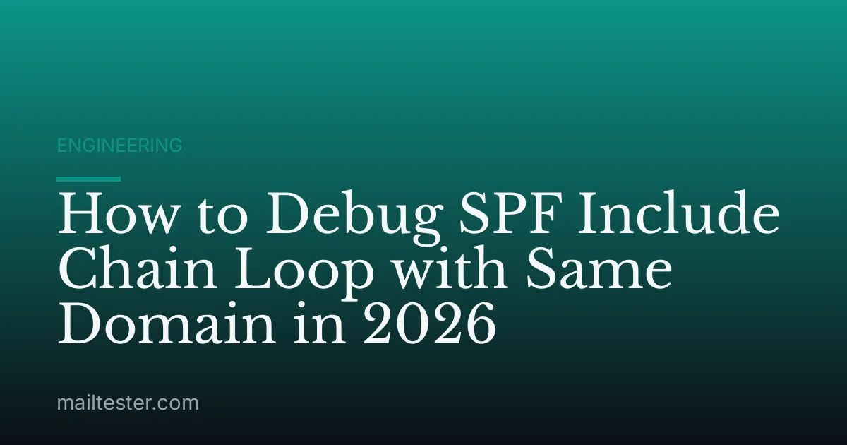 How to Debug SPF Include Chain Loop with Same Domain in 2026