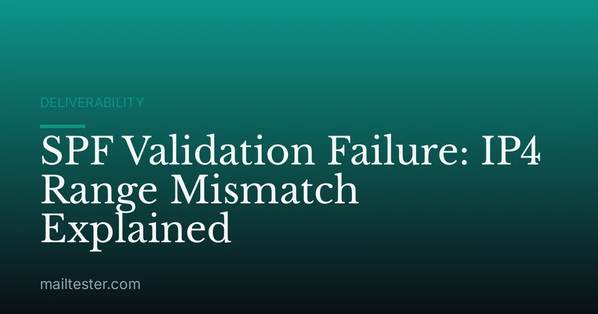 SPF Validation Failure: IP4 Range Mismatch Explained