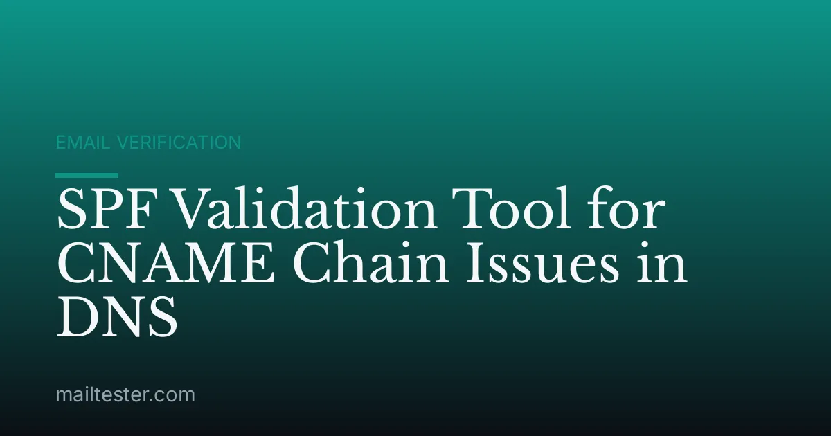 SPF Validation Tool for CNAME Chain Issues in DNS