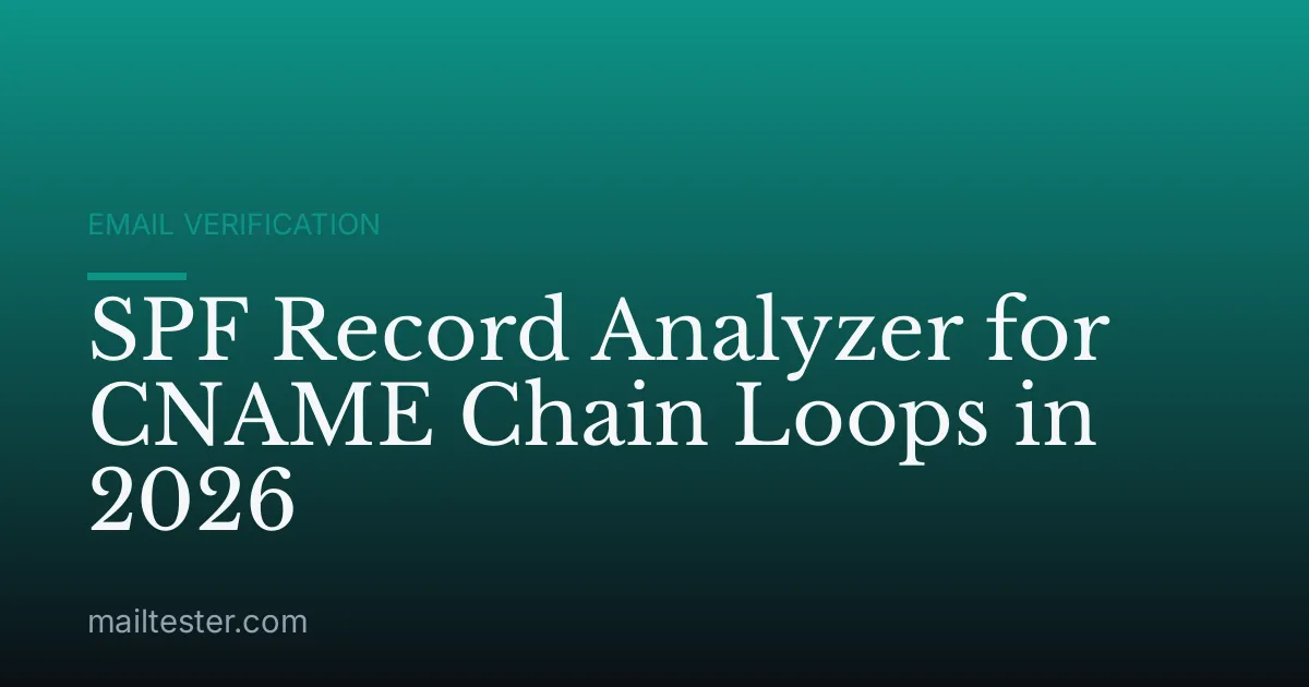 SPF Record Analyzer for CNAME Chain Loops in 2026
