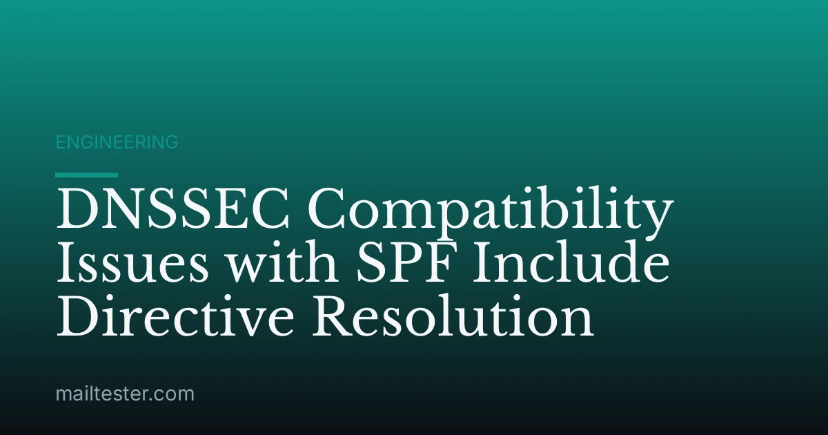 DNSSEC Compatibility Issues with SPF Include Directive Resolution
