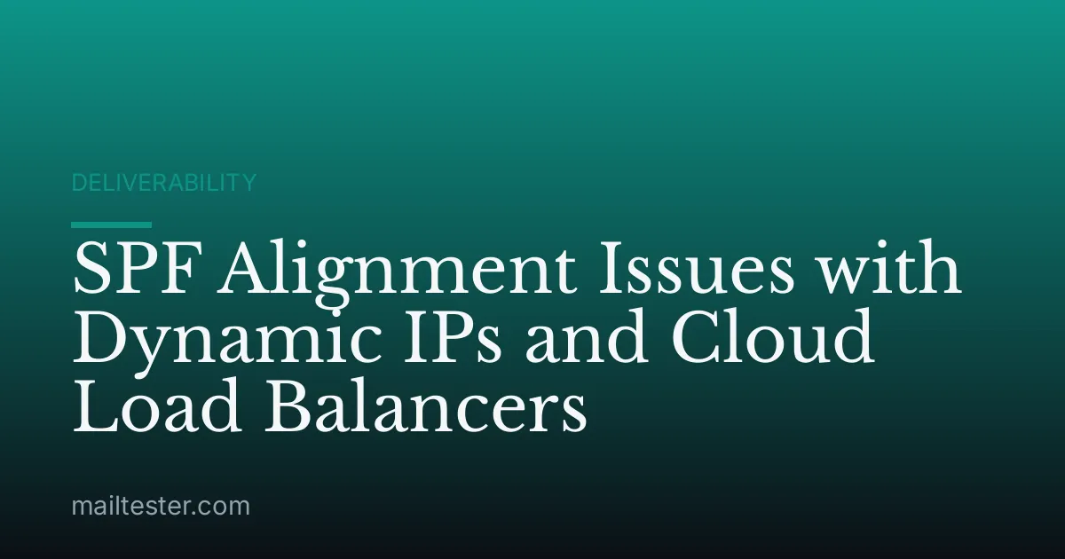 SPF Alignment Issues with Dynamic IPs and Cloud Load Balancers