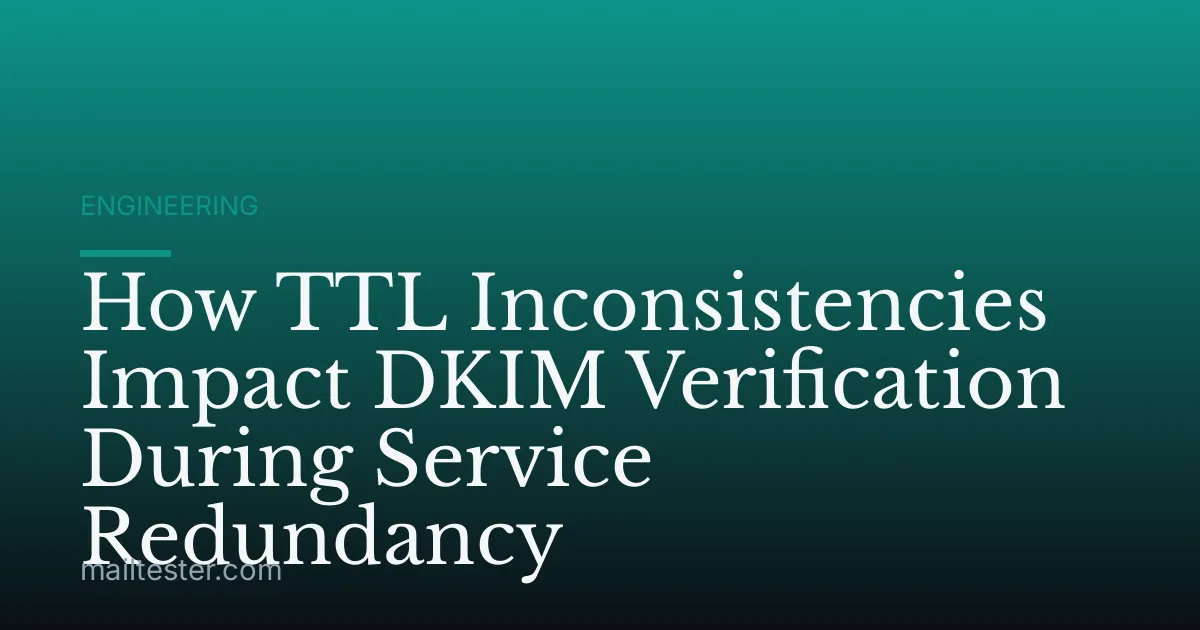 How TTL Inconsistencies Impact DKIM Verification During Service Redundancy