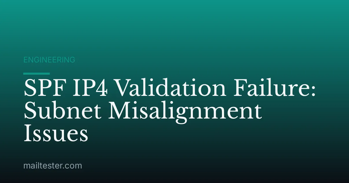 SPF IP4 Validation Failure: Subnet Misalignment Issues