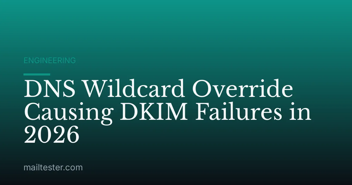DNS Wildcard Override Causing DKIM Failures in 2026