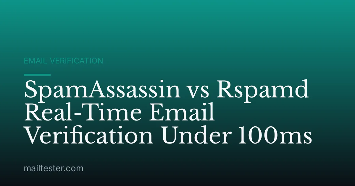 SpamAssassin vs Rspamd Real-Time Email Verification Under 100ms