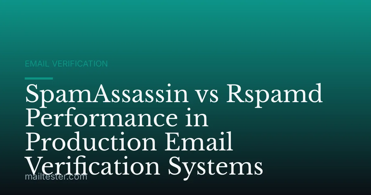 SpamAssassin vs Rspamd Performance in Production Email Verification Systems