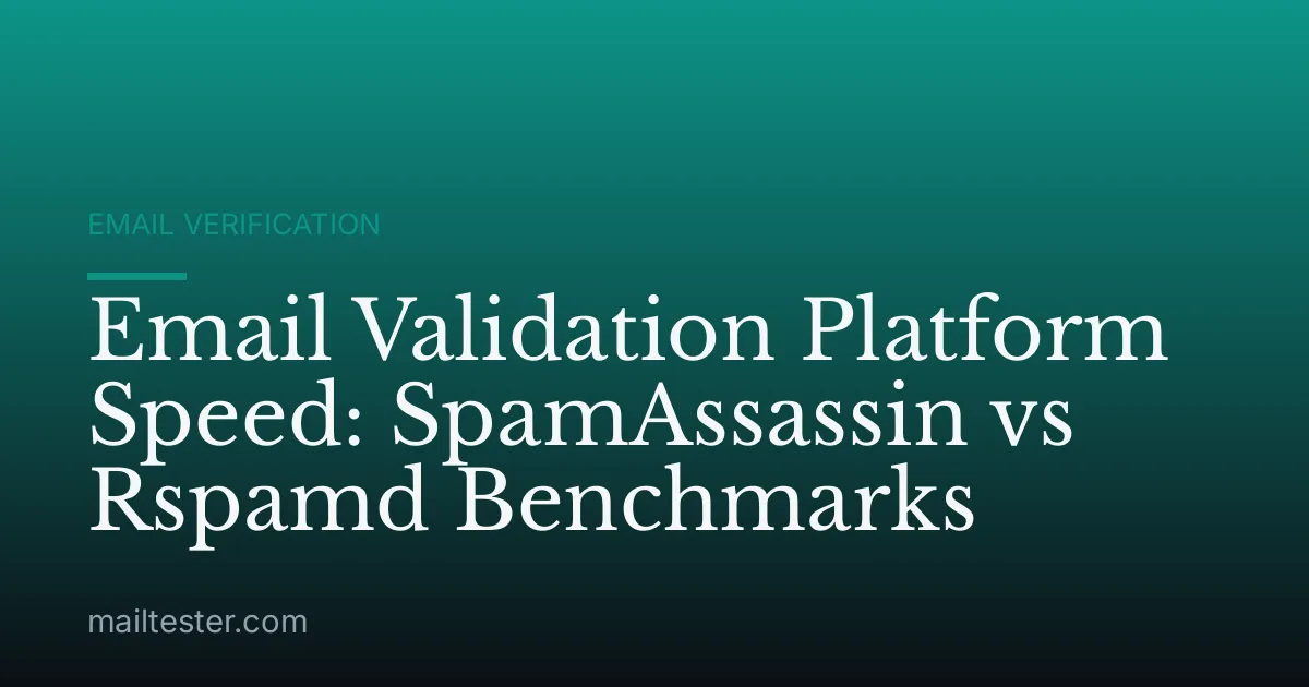 Email Validation Platform Speed: SpamAssassin vs Rspamd Benchmarks