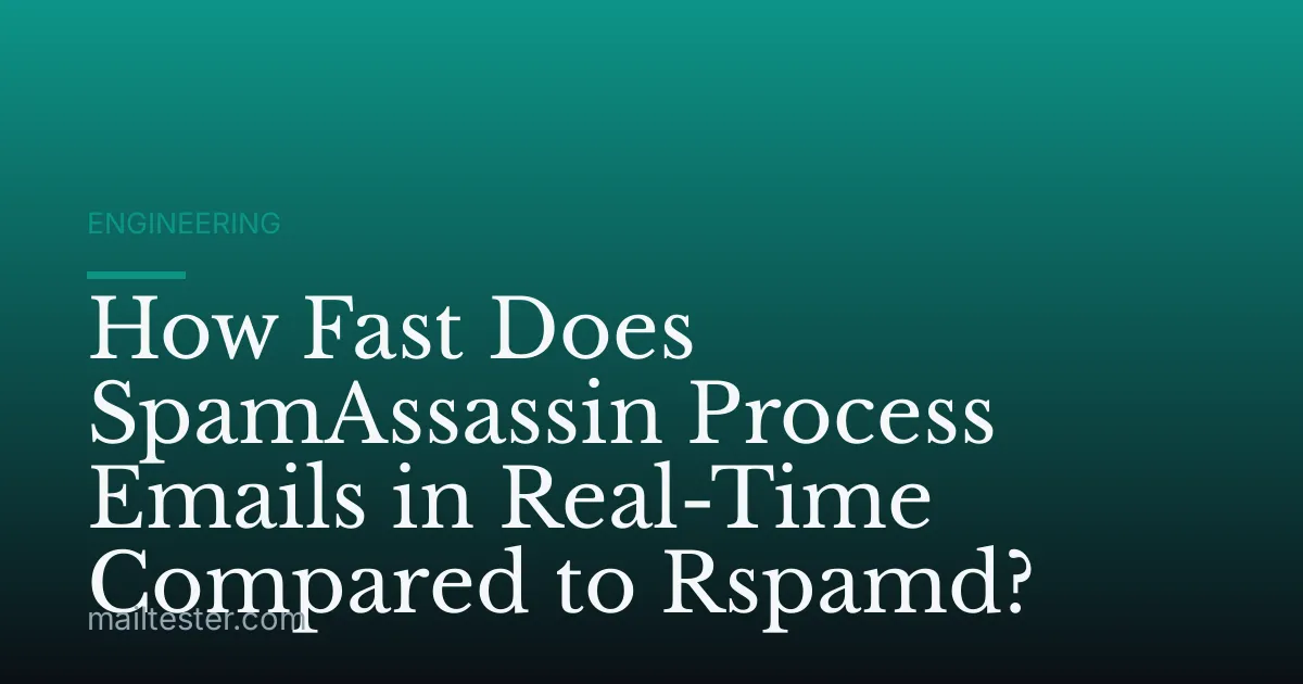 How Fast Does SpamAssassin Process Emails in Real-Time Compared to Rspamd?