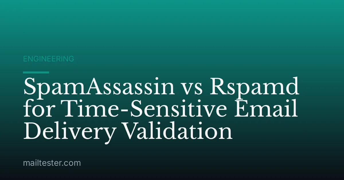 SpamAssassin vs Rspamd for Time-Sensitive Email Delivery Validation