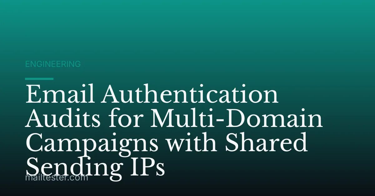 Email Authentication Audits for Multi-Domain Campaigns with Shared Sending IPs