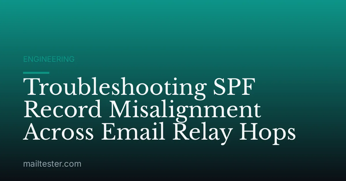 Troubleshooting SPF Record Misalignment Across Email Relay Hops
