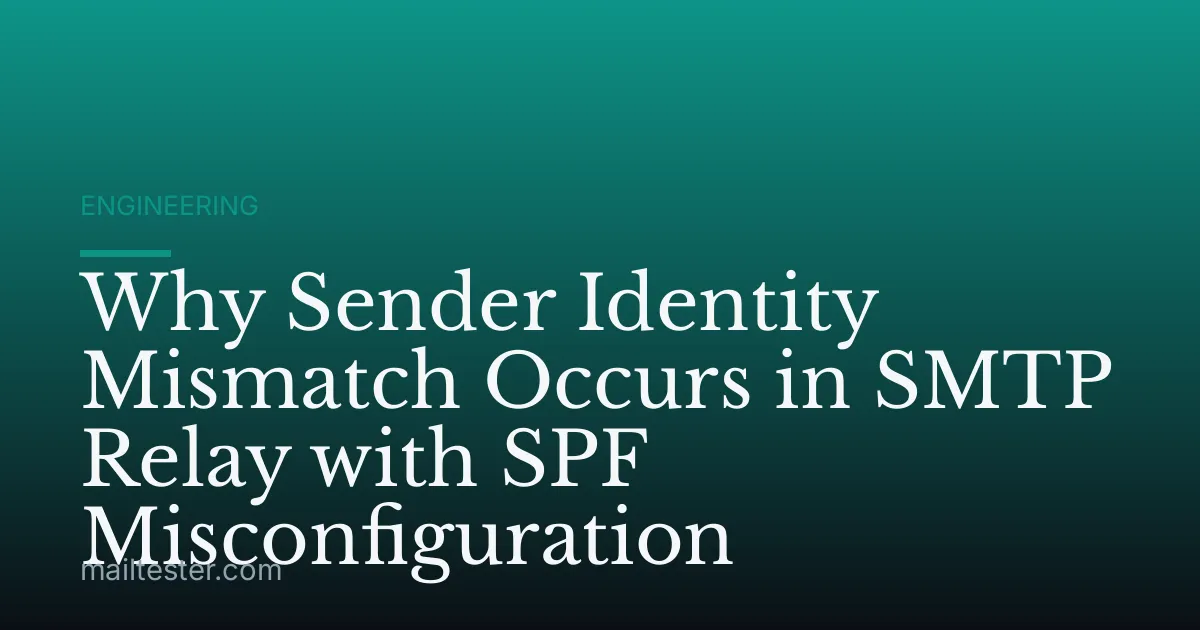 Why Sender Identity Mismatch Occurs in SMTP Relay with SPF Misconfiguration