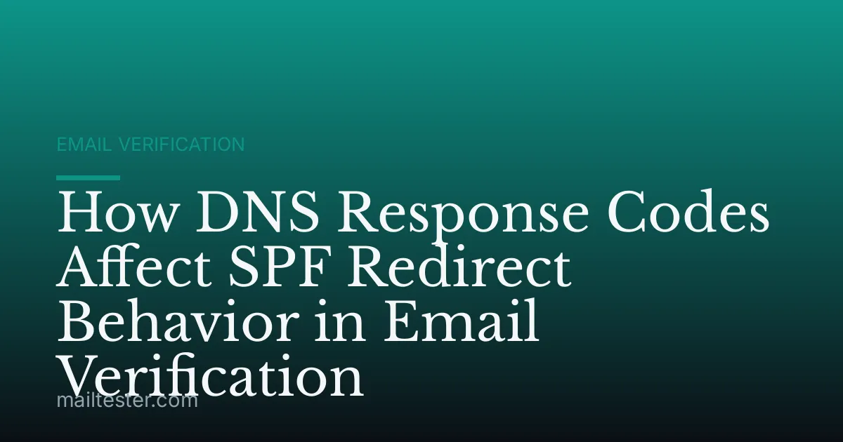 How DNS Response Codes Affect SPF Redirect Behavior in Email Verification