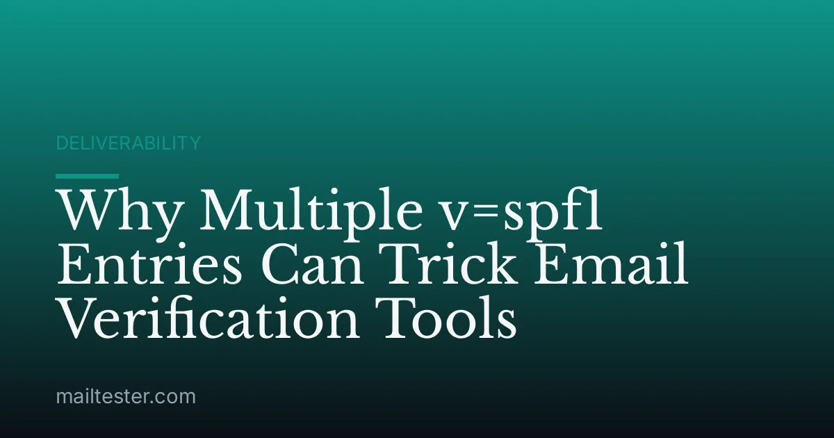 Why Multiple v=spf1 Entries Can Trick Email Verification Tools