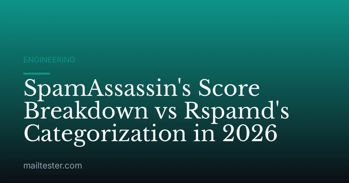 SpamAssassin's Score Breakdown vs Rspamd's Categorization in 2026