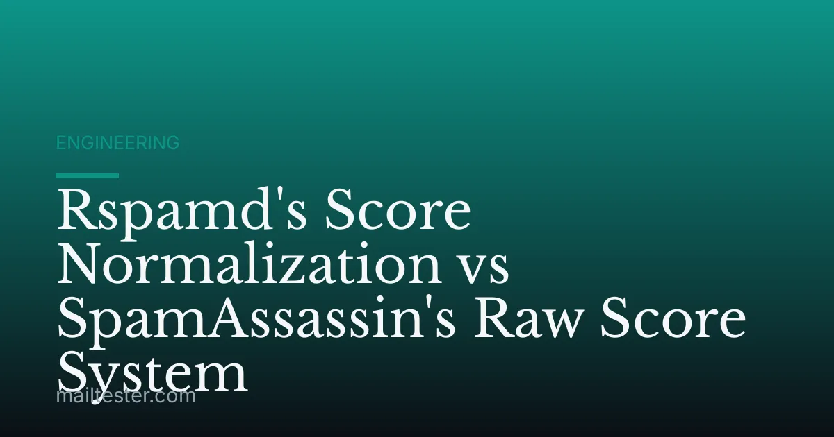 Rspamd's Score Normalization vs SpamAssassin's Raw Score System