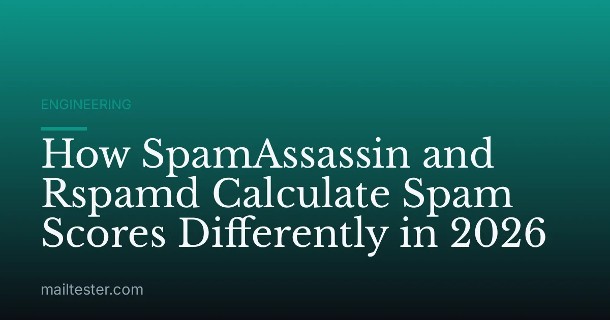 How SpamAssassin and Rspamd Calculate Spam Scores Differently in 2026