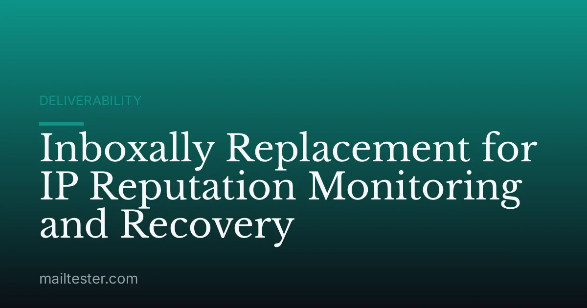 Inboxally Replacement for IP Reputation Monitoring and Recovery