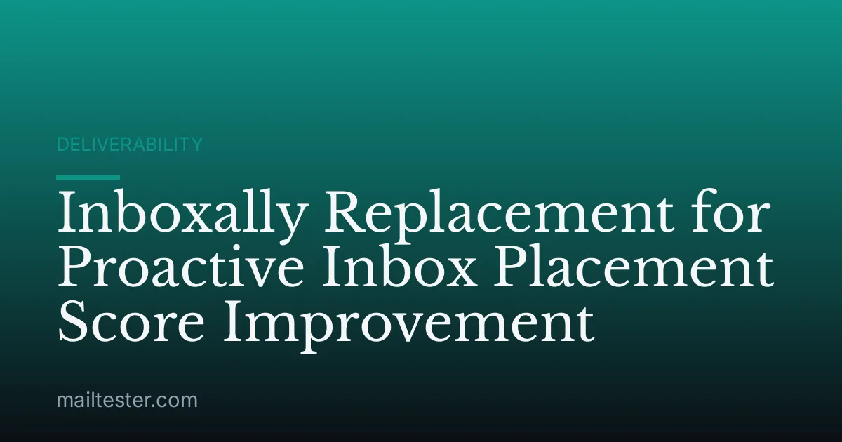 Inboxally Replacement for Proactive Inbox Placement Score Improvement