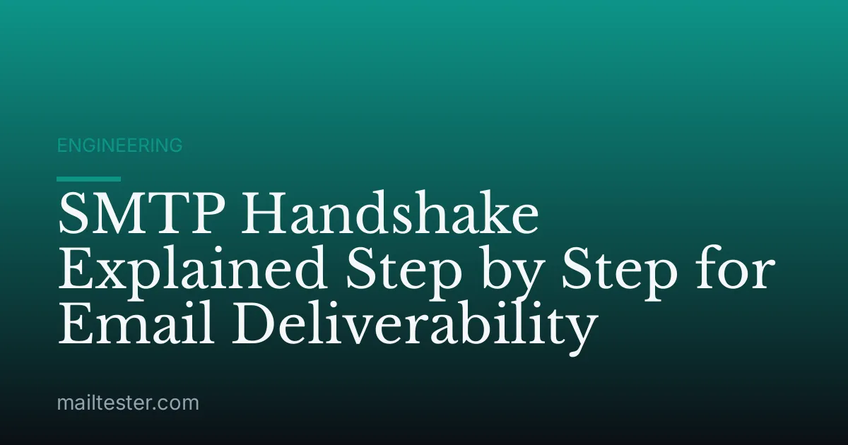 SMTP Handshake Explained Step by Step for Email Deliverability