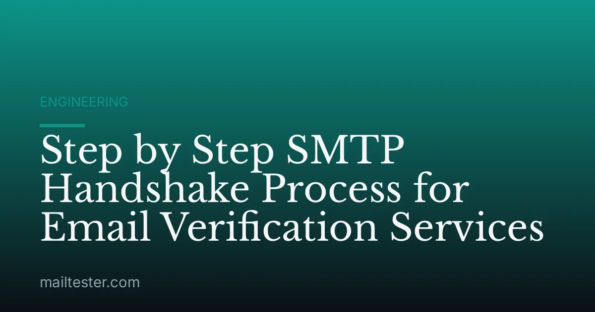 Step by Step SMTP Handshake Process for Email Verification Services