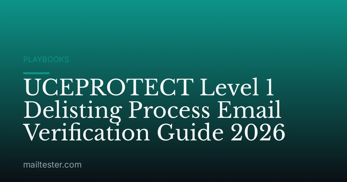 UCEPROTECT Level 1 Delisting Process Email Verification Guide 2026