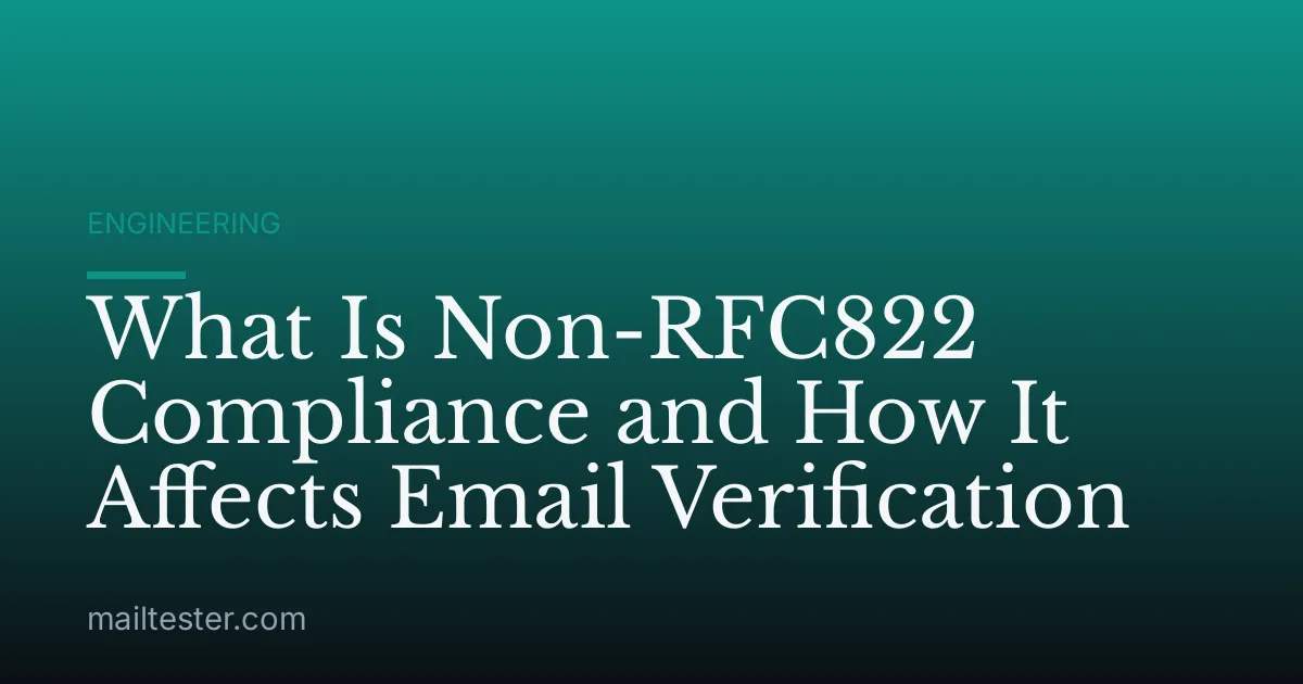 What Is Non-RFC822 Compliance and How It Affects Email Verification