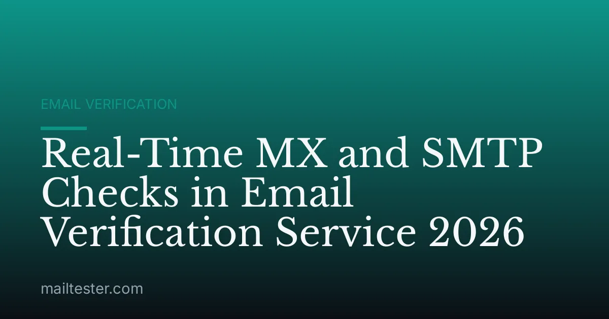 Real-Time MX and SMTP Checks in Email Verification Service 2026
