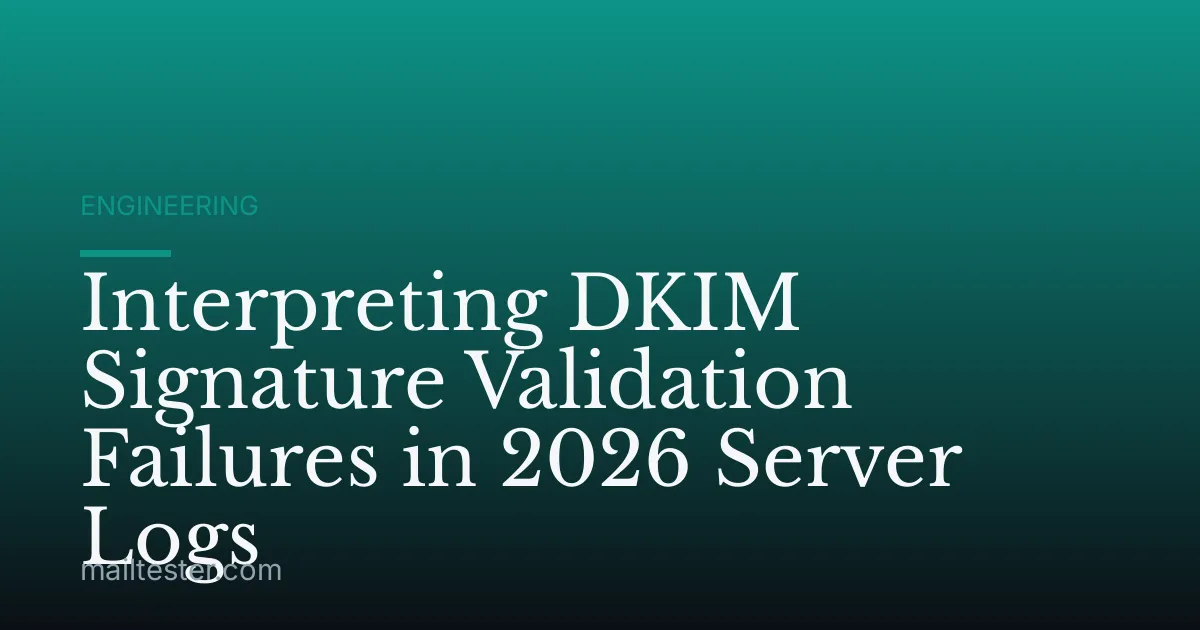 Interpreting DKIM Signature Validation Failures in 2026 Server Logs