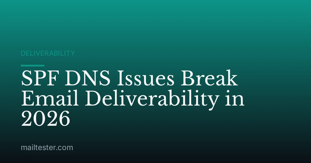 SPF DNS Issues Break Email Deliverability in 2026