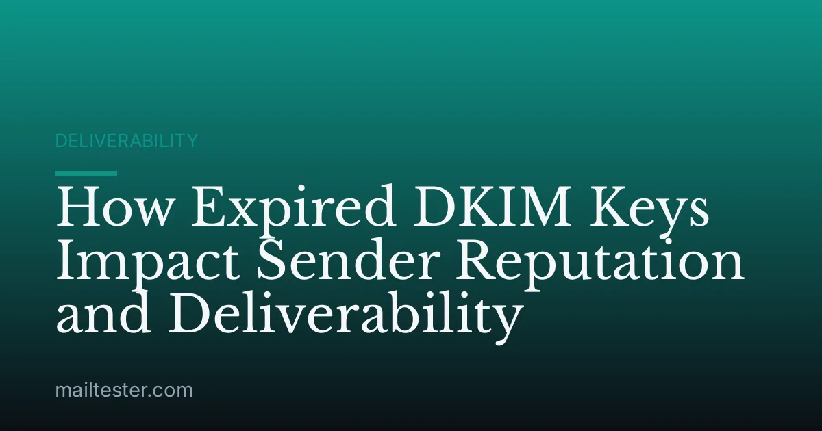 How Expired DKIM Keys Impact Sender Reputation and Deliverability