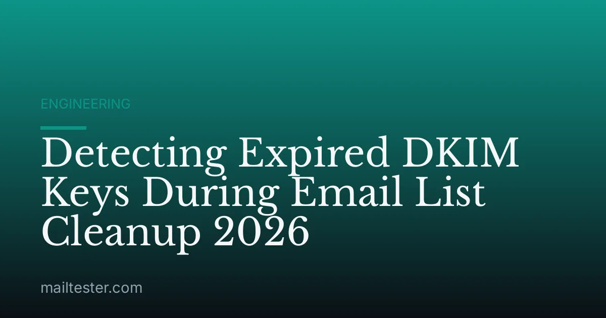 Detecting Expired DKIM Keys During Email List Cleanup 2026
