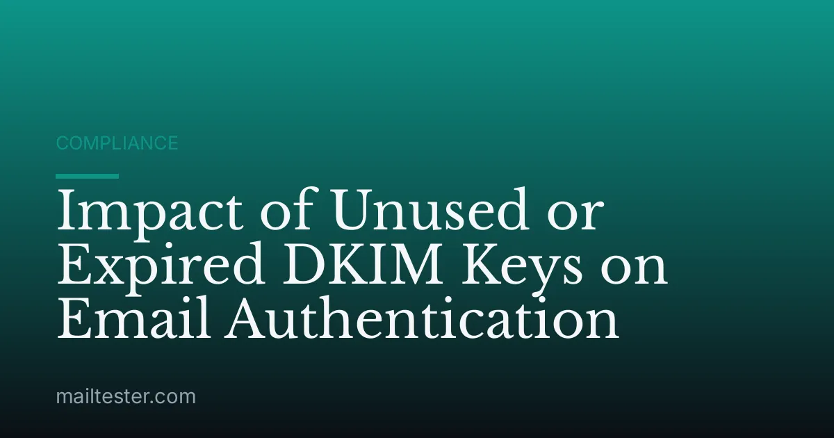 Impact of Unused or Expired DKIM Keys on Email Authentication