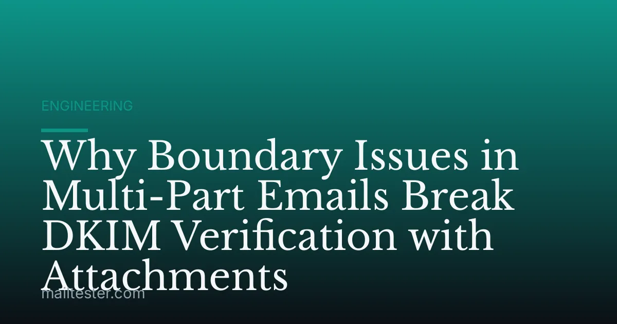 Why Boundary Issues in Multi-Part Emails Break DKIM Verification with Attachments