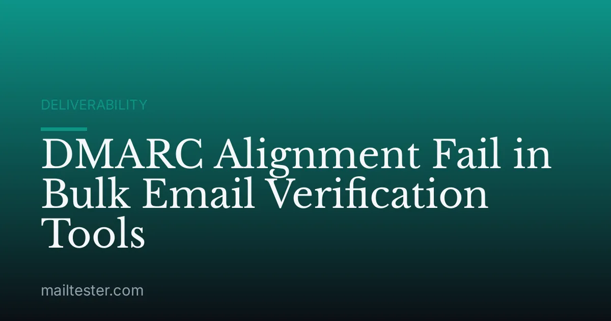 DMARC Alignment Fail in Bulk Email Verification Tools