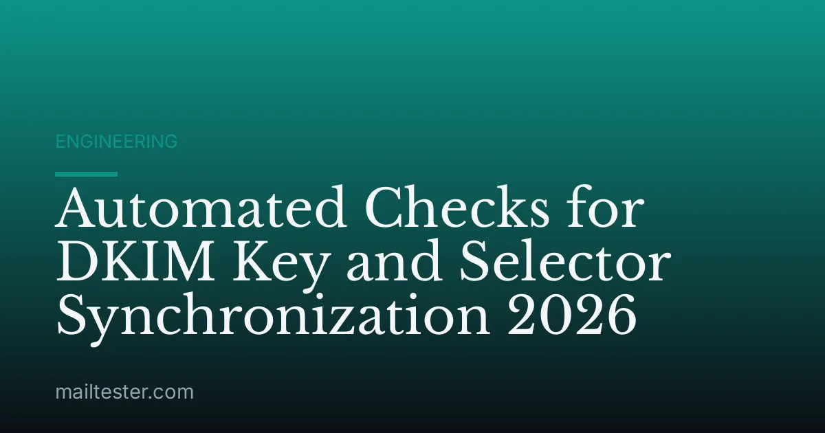 Automated Checks for DKIM Key and Selector Synchronization 2026