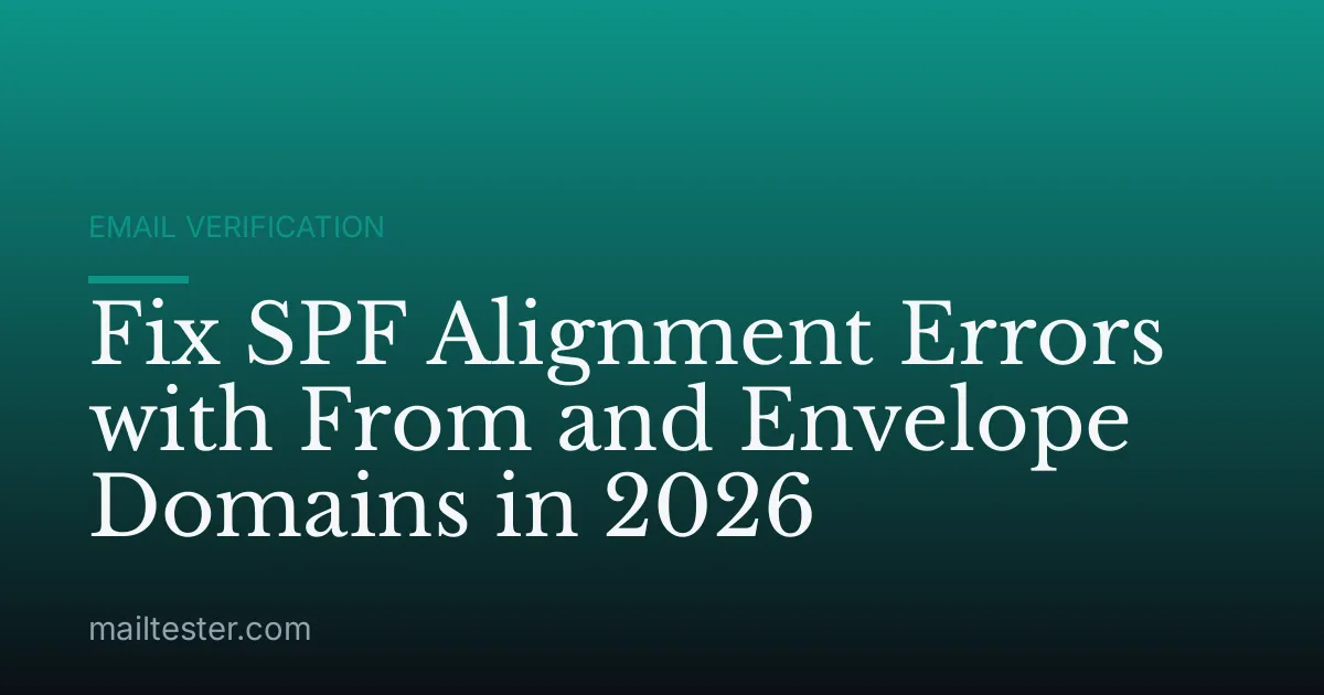 Fix SPF Alignment Errors with From and Envelope Domains in 2026