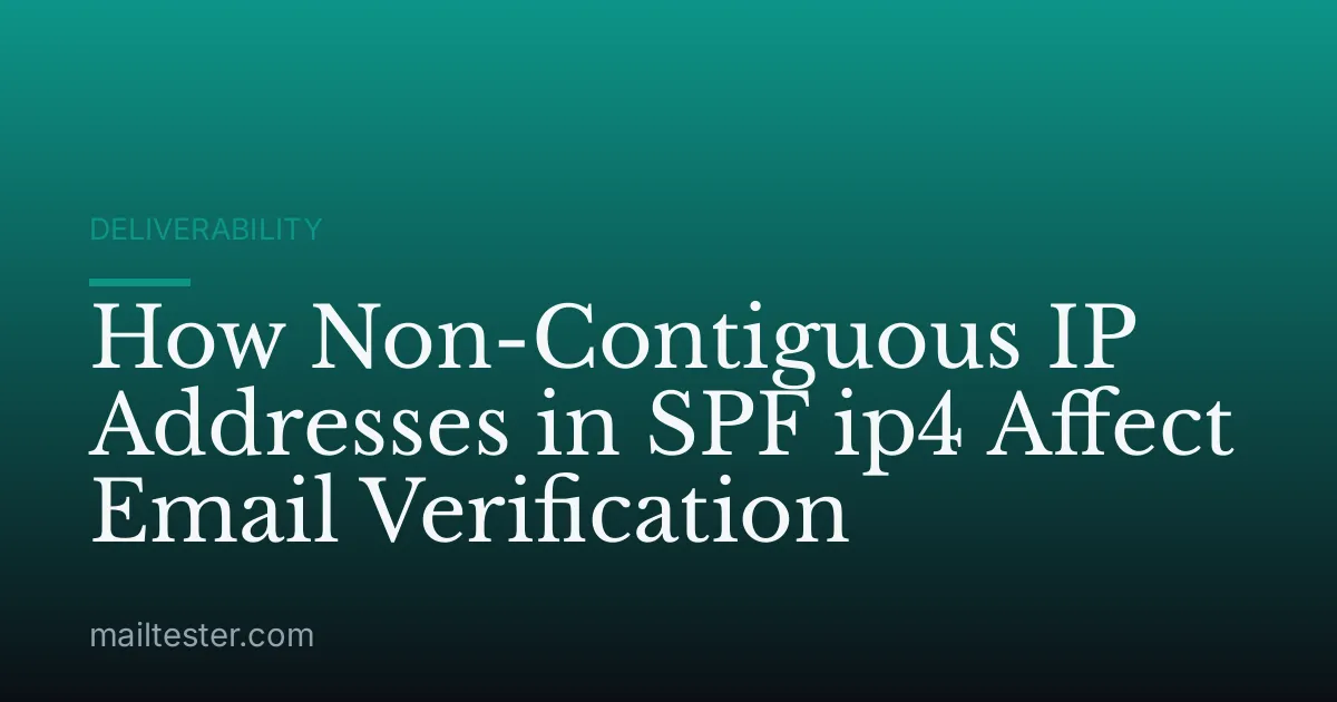 How Non-Contiguous IP Addresses in SPF ip4 Affect Email Verification