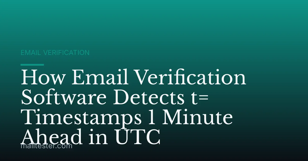 How Email Verification Software Detects t= Timestamps 1 Minute Ahead in UTC