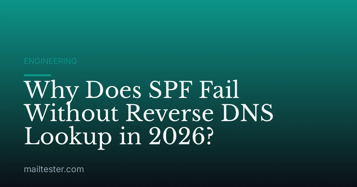 Why Does SPF Fail Without Reverse DNS Lookup in 2026?