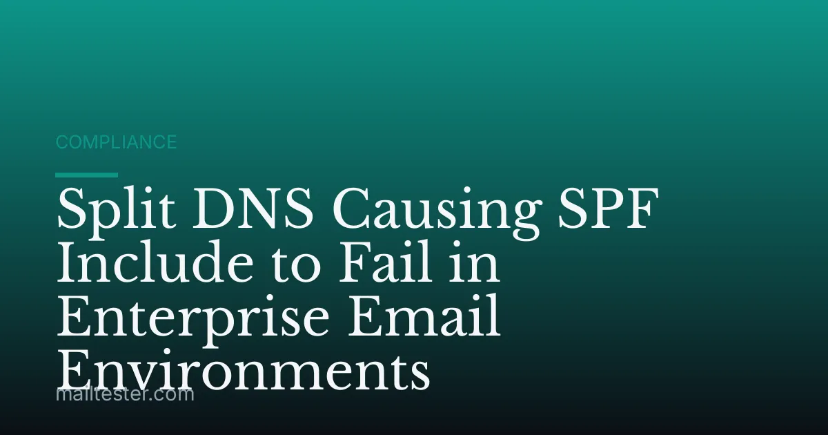Split DNS Causing SPF Include to Fail in Enterprise Email Environments