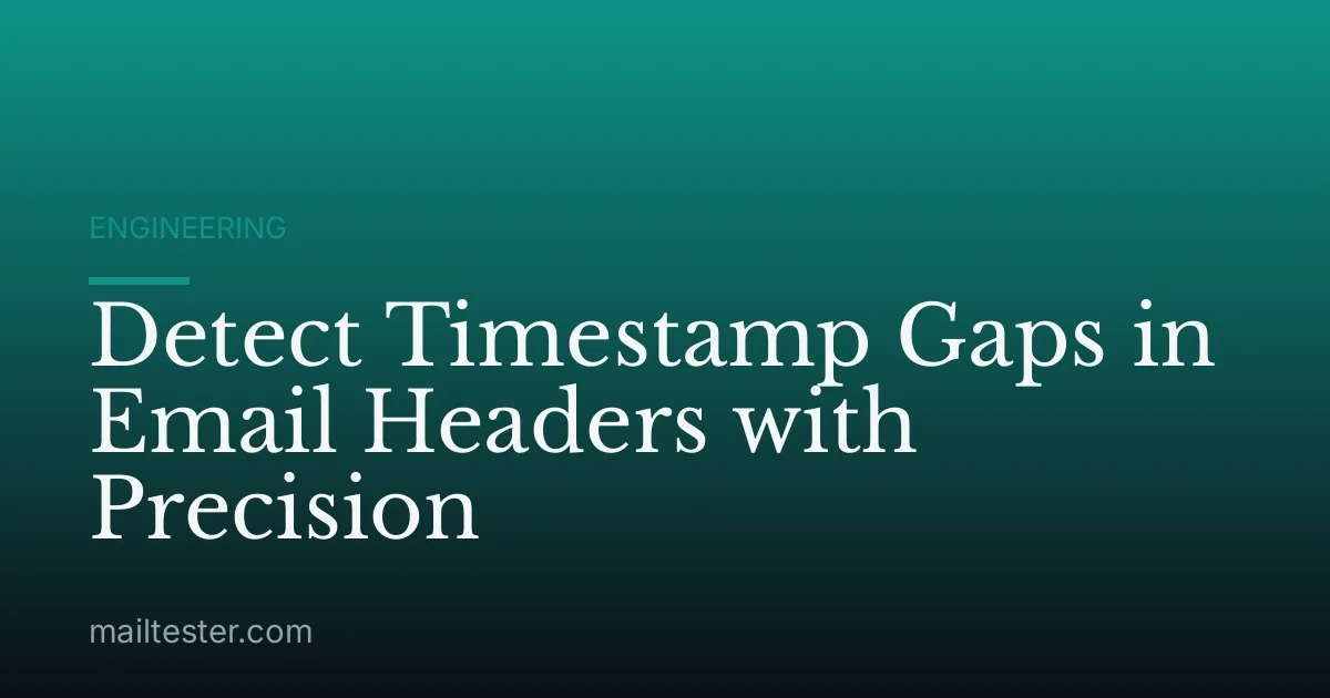 Detect Timestamp Gaps in Email Headers with Precision