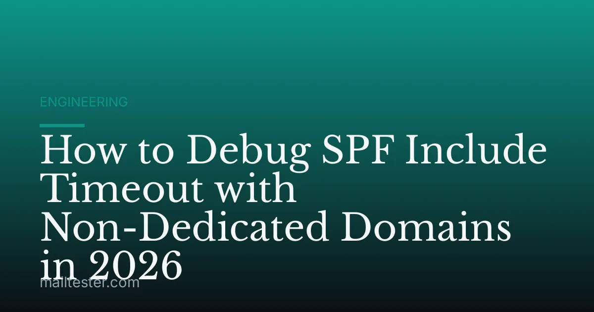 How to Debug SPF Include Timeout with Non-Dedicated Domains in 2026