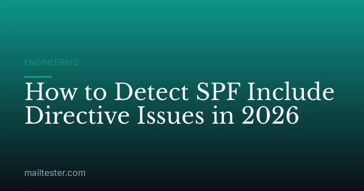 How to Detect SPF Include Directive Issues in 2026