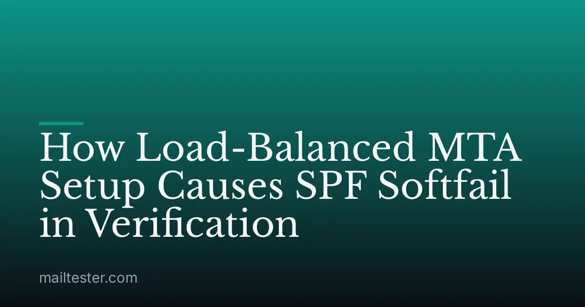How Load-Balanced MTA Setup Causes SPF Softfail in Verification