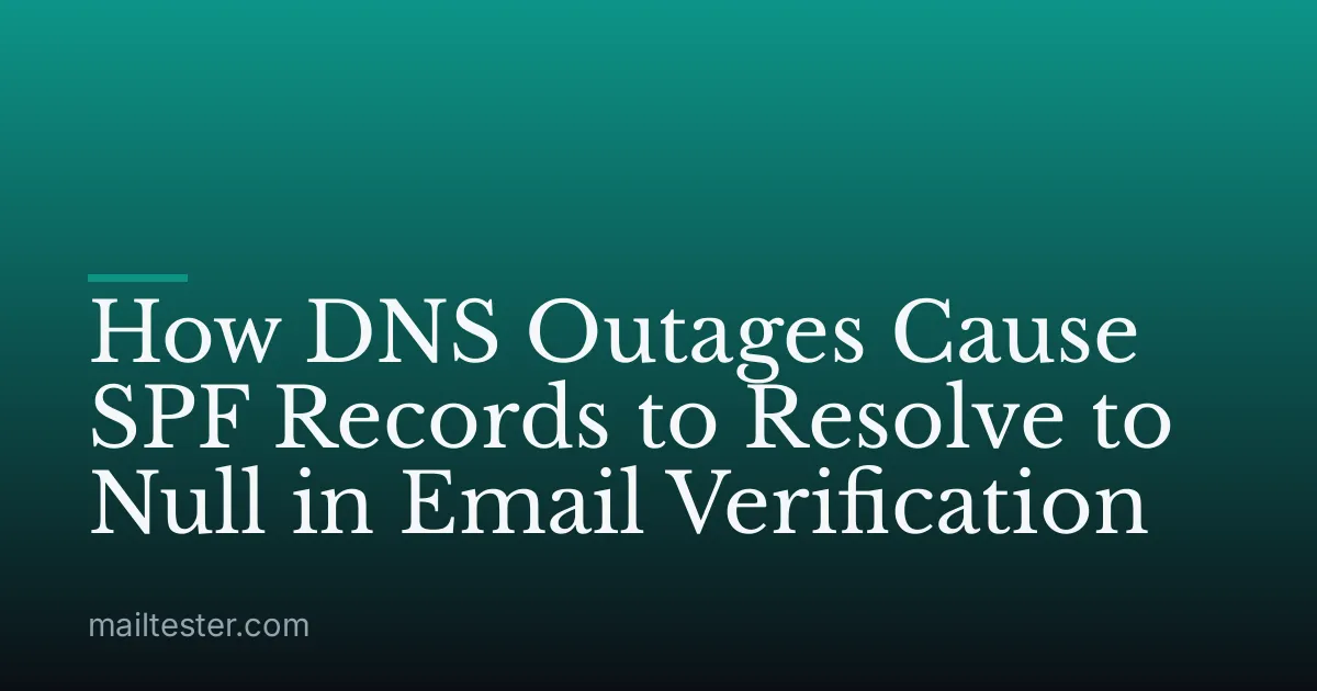 How DNS Outages Cause SPF Records to Resolve to Null in Email Verification