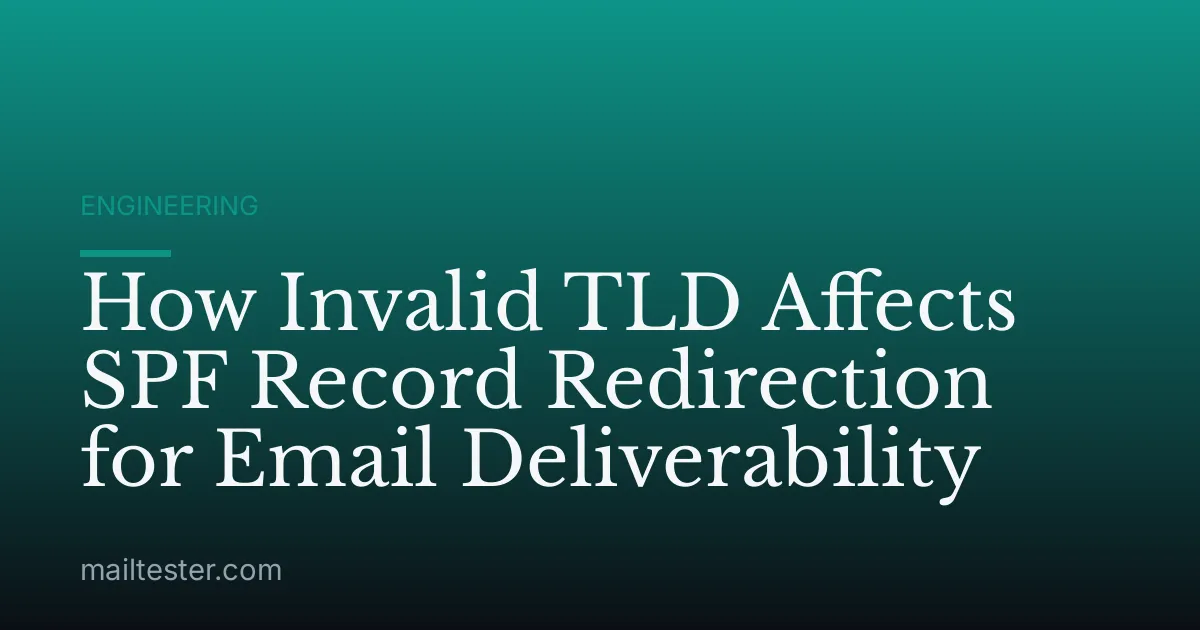 How Invalid TLD Affects SPF Record Redirection for Email Deliverability