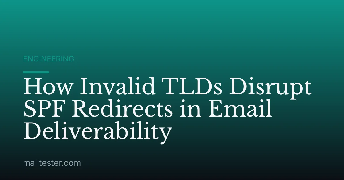How Invalid TLDs Disrupt SPF Redirects in Email Deliverability