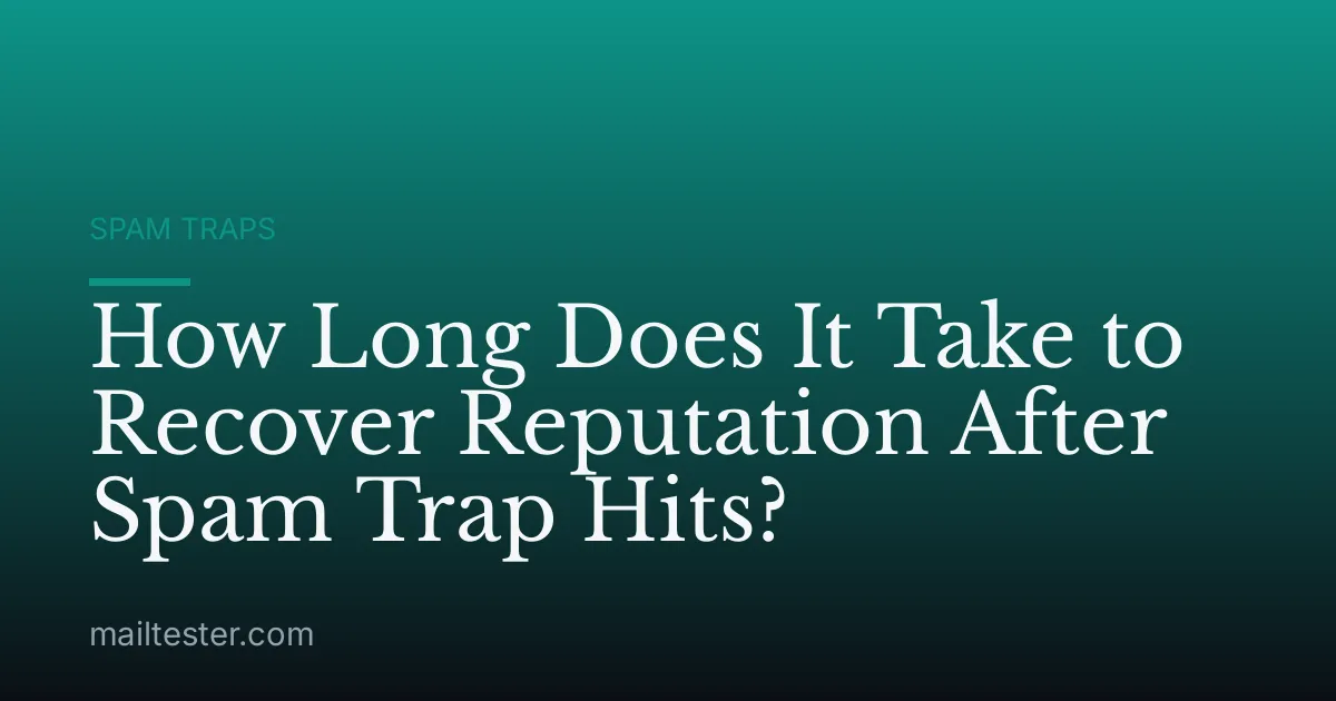 How Long Does It Take to Recover Reputation After Spam Trap Hits?